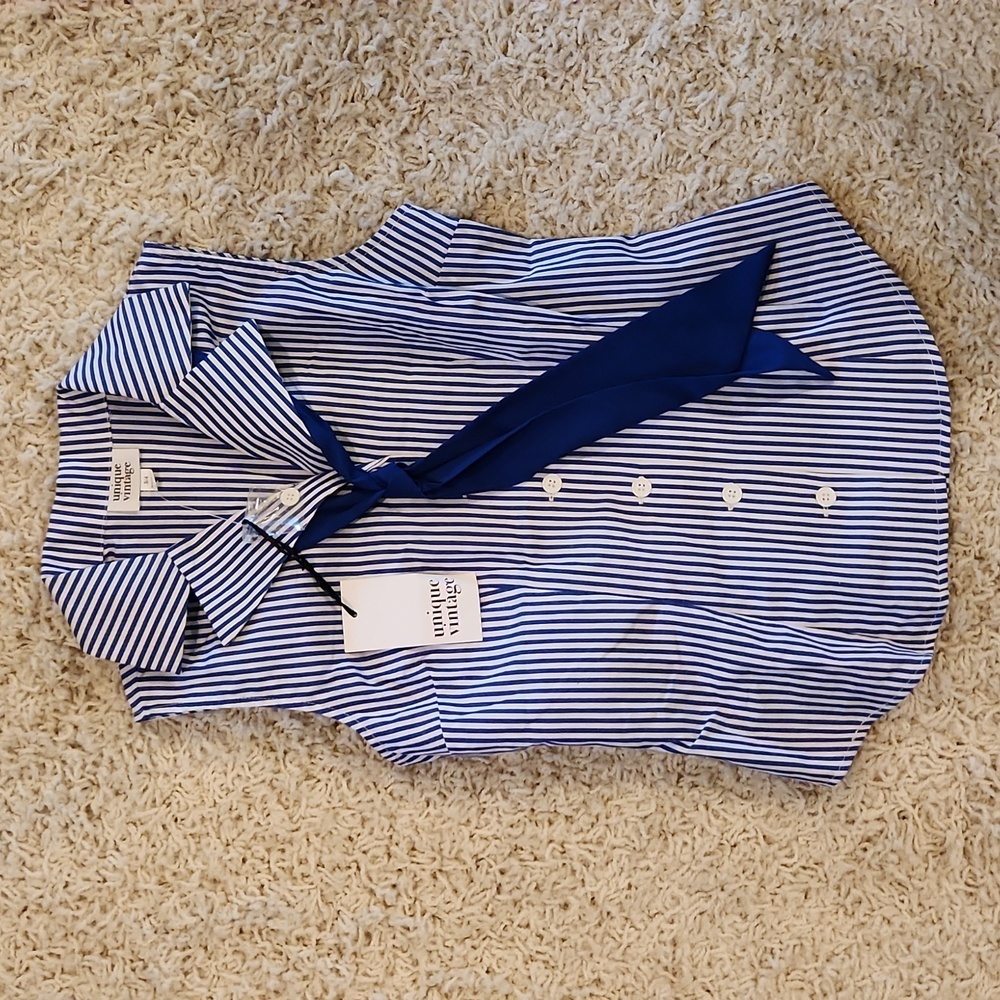 Nwt Unique Vintage Nautical style sleeveless shirt top sz small
